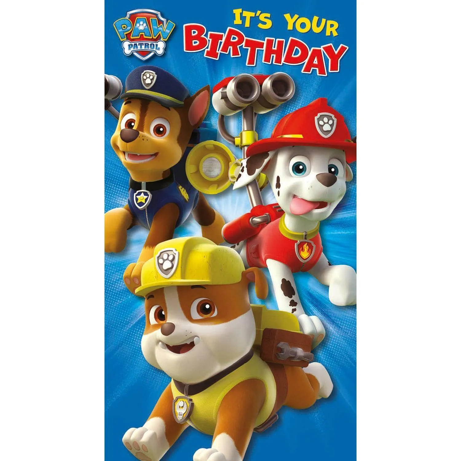 Paw Patrol Personalised Birthday Card With Sticker Sheet