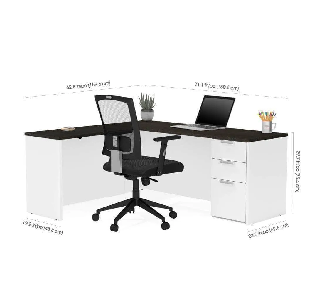 Pro-Concept Plus Closed Side L-Shaped Desk with Pedestal