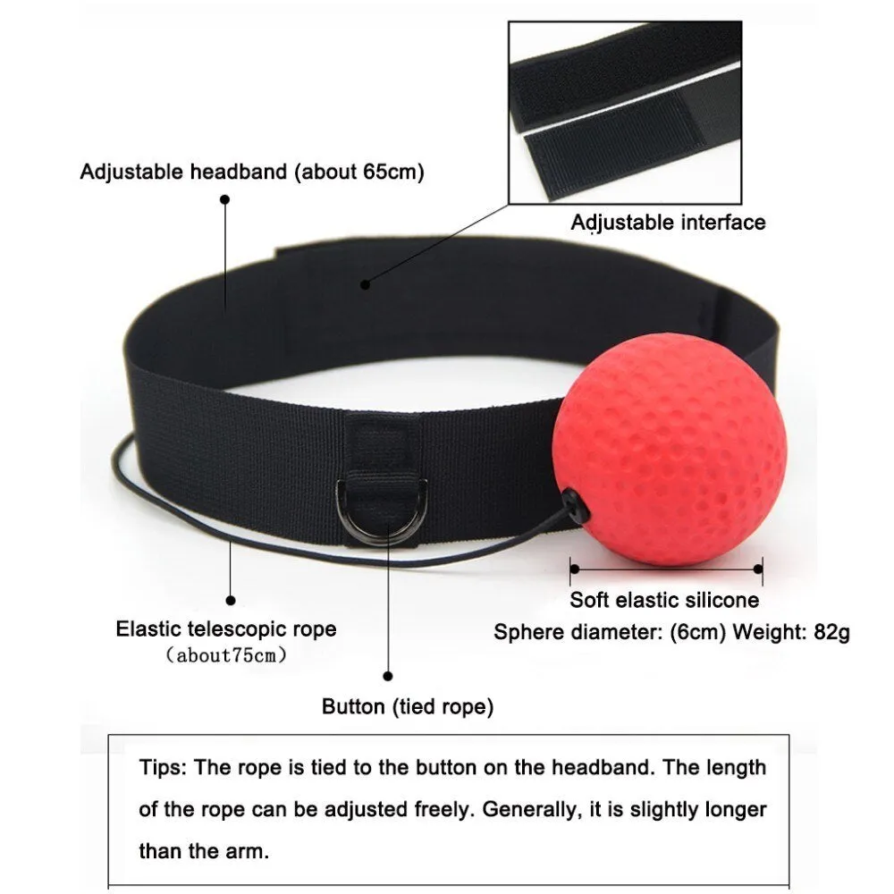 Reflex Ball Head Band Fighting Speed Training Punch Ball Muay Tai MMA fitness