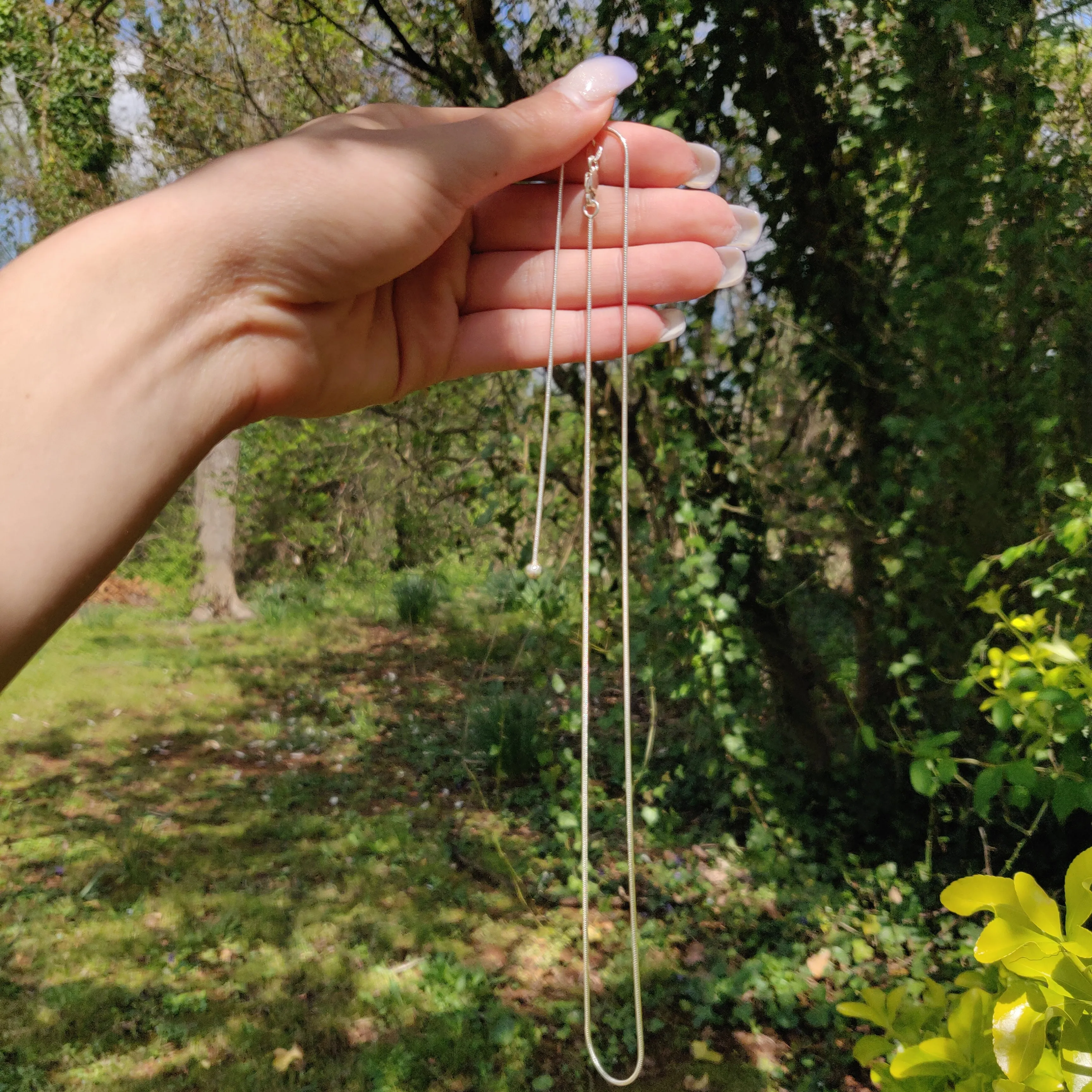 Restocked! Fully Adjustable Sterling Silver Magic Ball Chain - in Thin Snake Style