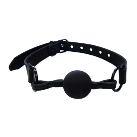 Rouge Leather Ball Gag Black W/Access