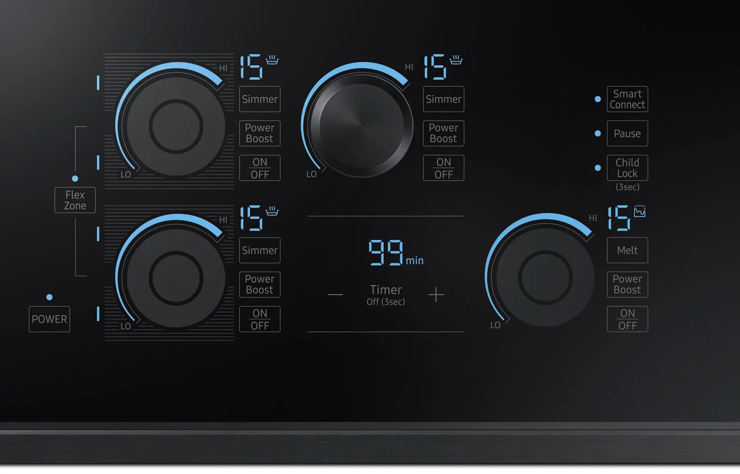 Samsung 30" Induction Cooktop with Virtual Flame Technology™ - NZ30K7880UG