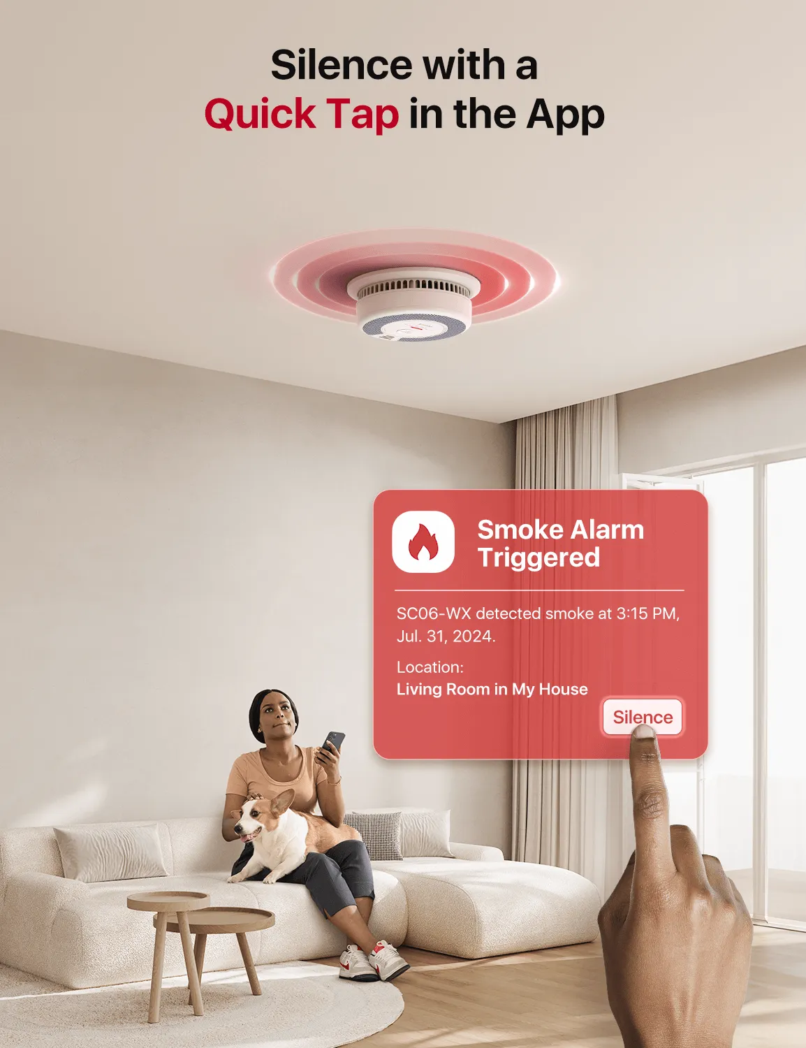 SC06-WX Smart Combo: Enhanced Home Safety with Wi-Fi Connected Smoke Detector & Carbon Monoxide Alarm