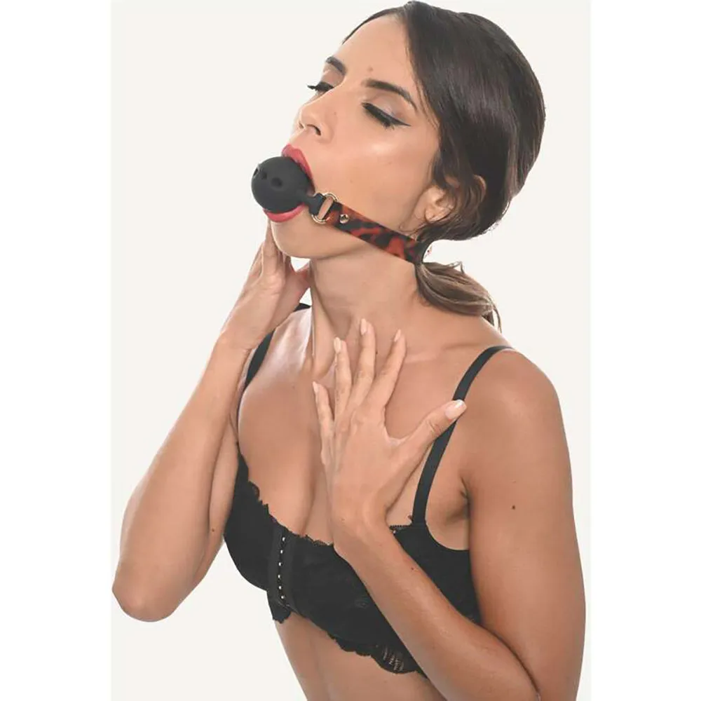 Sincerely, Sportsheets Amber Adjustable Silicone Breathable Ball Gag Tortoiseshell