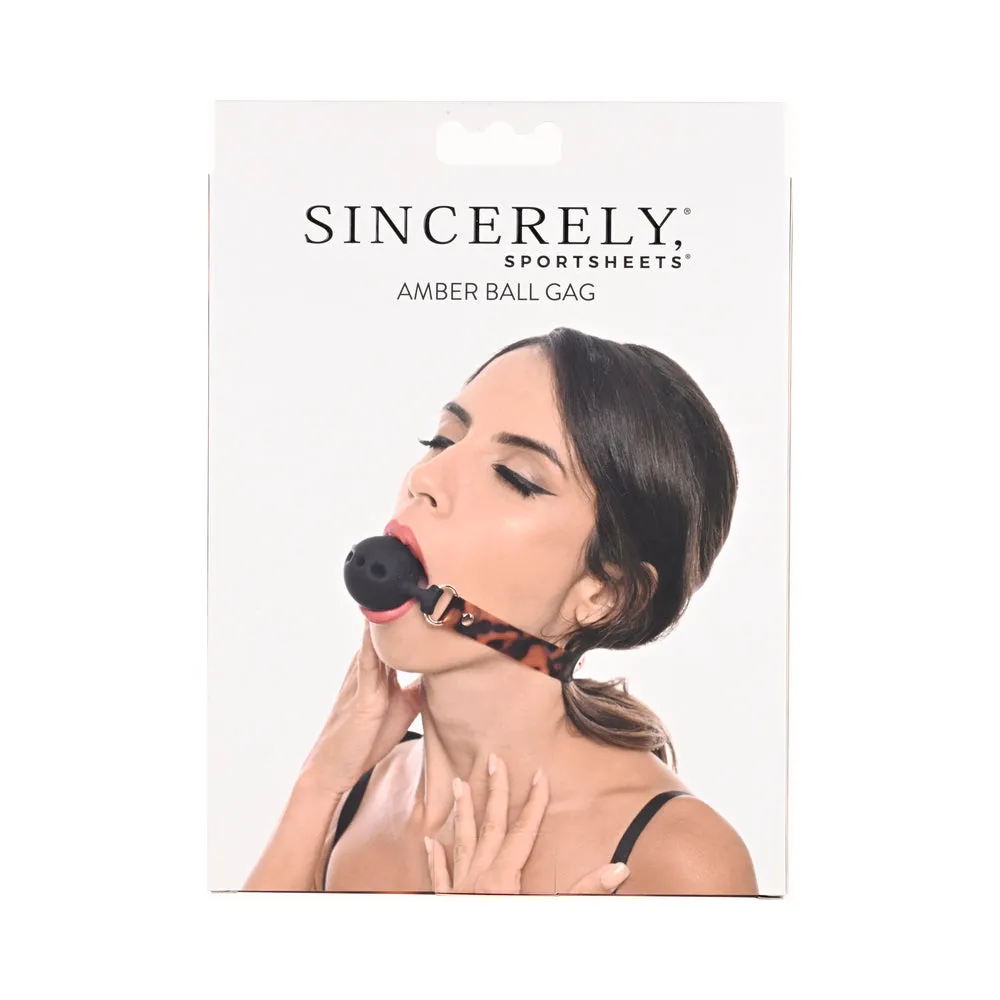 Sincerely, Sportsheets Amber Adjustable Silicone Breathable Ball Gag Tortoiseshell