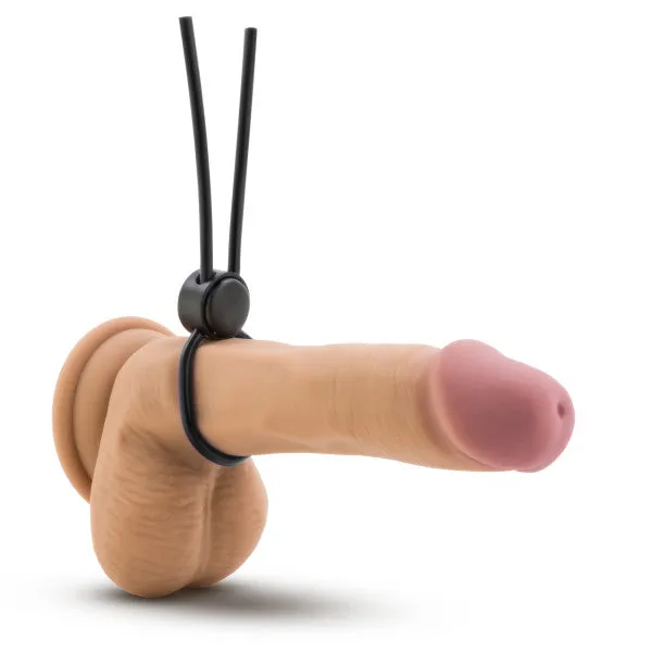 Stay Hard Silicone Double Loop Cock Ring Black