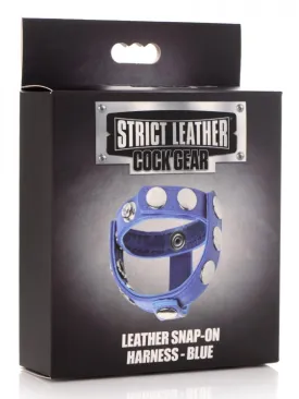 STRICT LEATHER COCK GEAR SNAP ON HARNESS BLUE