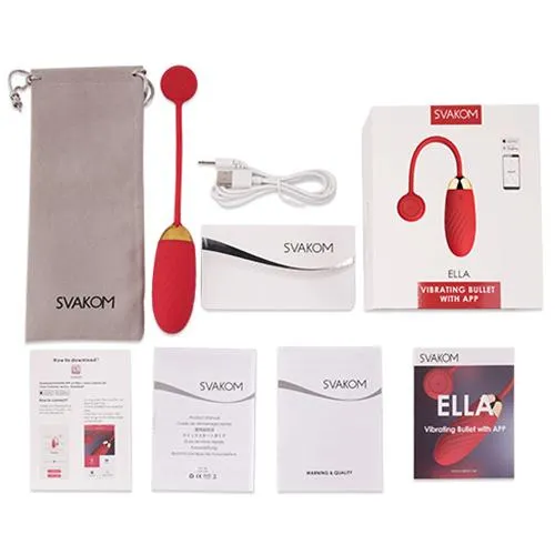 SVAKOM Ella Wearable Bullet Vibrator - Red (App Controlled)