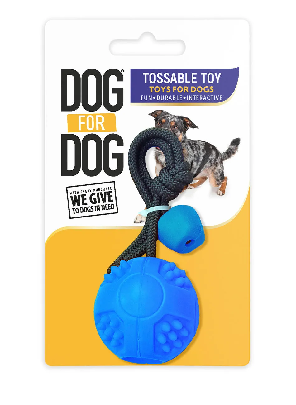 Toss-able Ball with Rope DogsToy