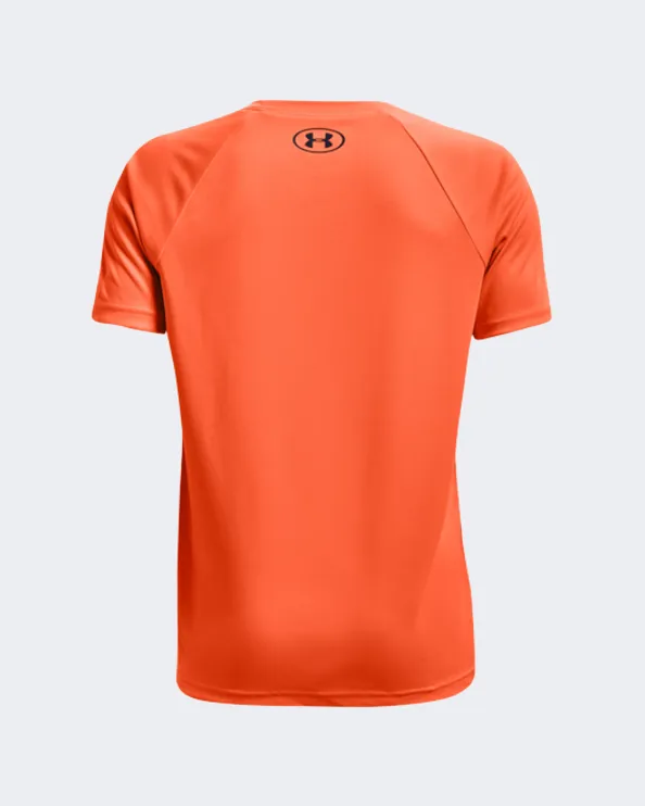 Under Armour Tech Big Logo Boys Training T-Shirt Blaze Orange