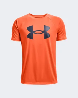 Under Armour Tech Big Logo Boys Training T-Shirt Blaze Orange