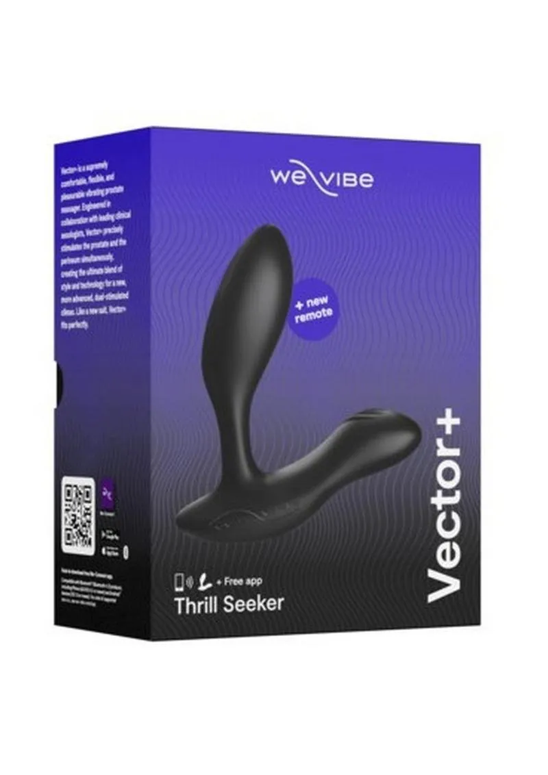 We-Vibe Vector  Rechargeable Silicone Vibrating Prostate Massager with Remote Control