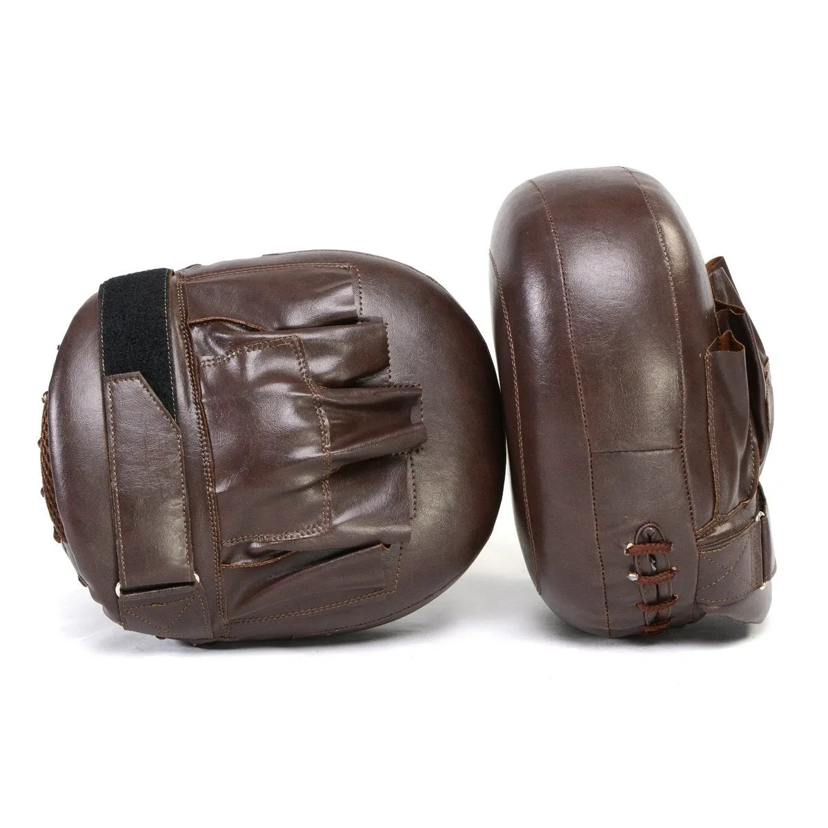 X Fitness XF8001 Brown Punch Focus Mitts for Boxing, MMA, Kickboxing, Muay Thai - Pair