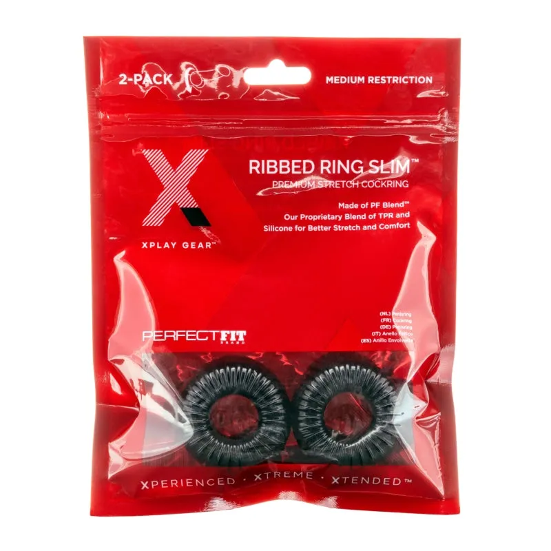 Xplay Pf Blend Premium Stretch Ribbed Ring Slim  2-Pack